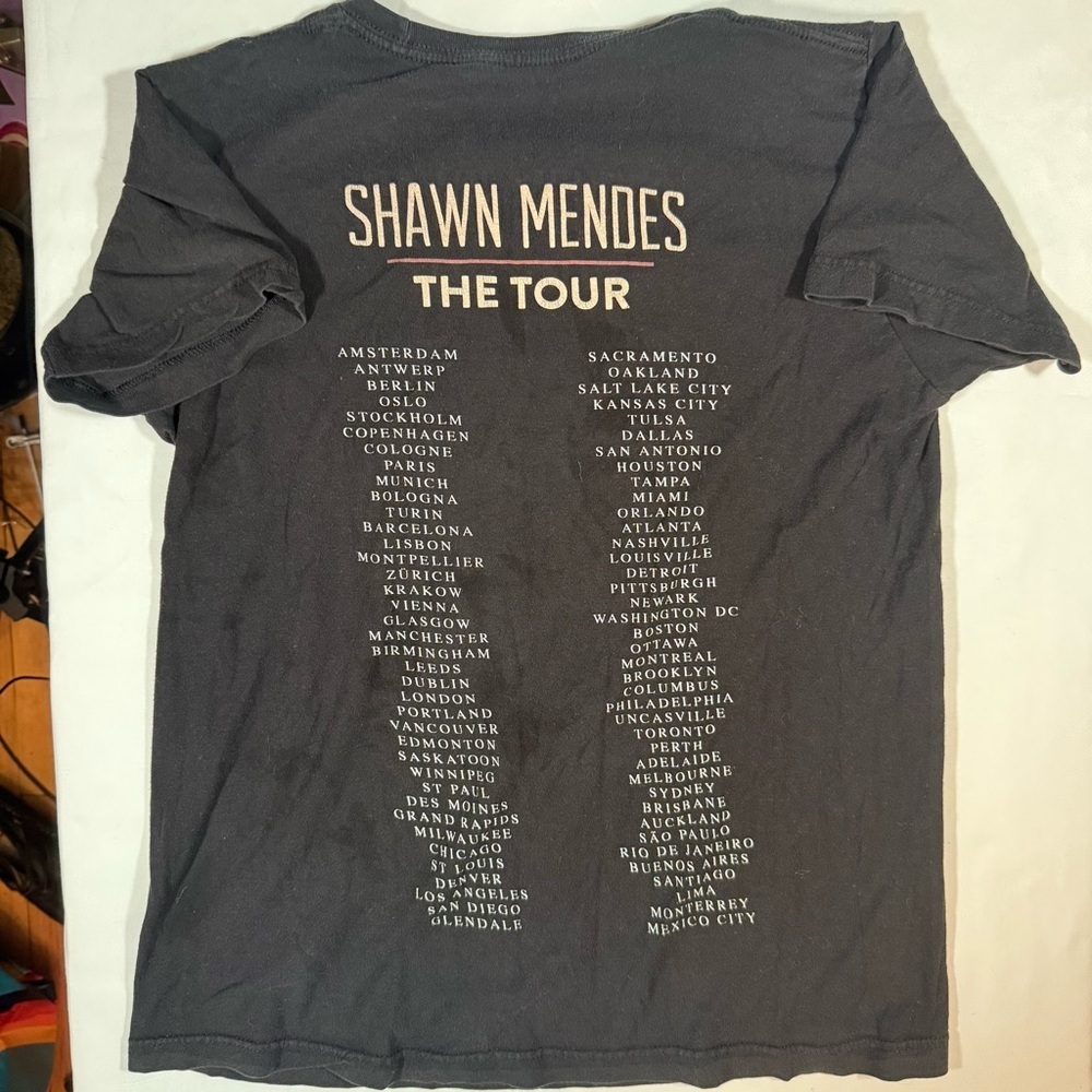 Shawn Mendes The Tour Black T Small - Picture 6 of 7